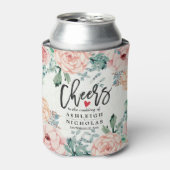 の結婚応援に水の色の花を愛エレガントする 缶クーラー (缶正面)