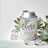 の結婚応援の多肉植物の木を愛す素朴る 缶クーラー