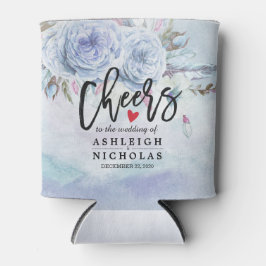 の結婚応援の水の色を愛する花の羽 缶クーラー