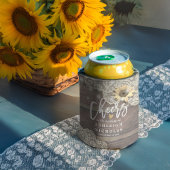 の結婚応援ウッドレースひまわりライトを愛する 缶クーラー