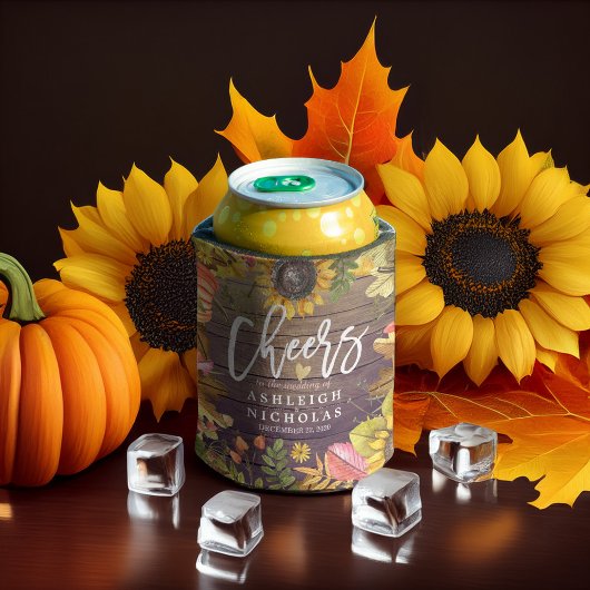 の結婚応援カボチャを愛するヒマワリ 缶クーラー