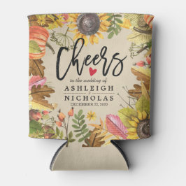 の結婚応援カボチャを愛するヒマワリ 缶クーラー