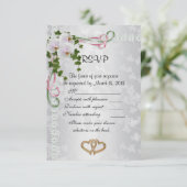 の結婚応答カーエレガントド 出欠カード (スタンド正面)