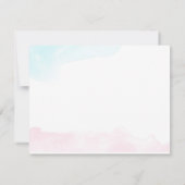 の結婚応答カード | 水彩さくらんぼ花 出欠カード (裏面)