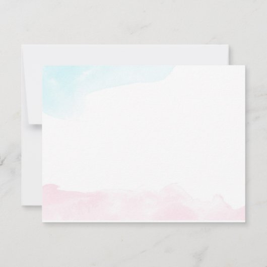 の結婚応答カード | 水彩さくらんぼ花 出欠カード (裏面)