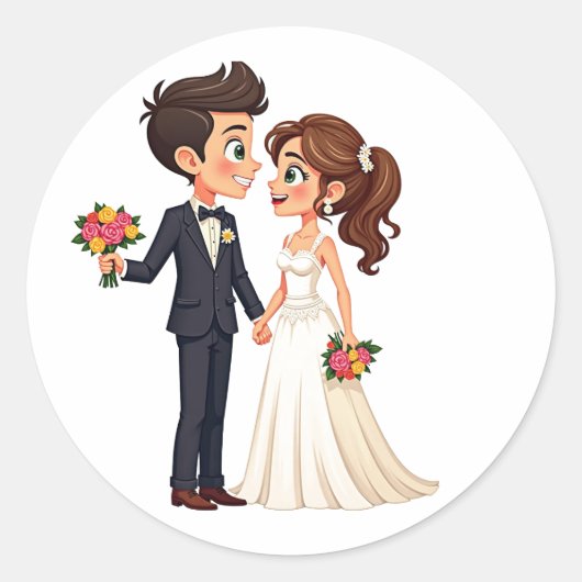 の結婚恵みステッカー・パック ラウンドシール (正面)