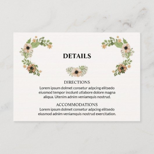 の結婚情報カード エンクロージャーカード (正面)