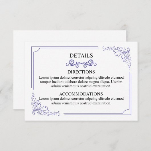 の結婚情報カード エンクロージャーカード (正面/裏面)