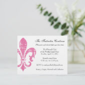 の結婚情報カード | ニューオーリンズ | ピンク エンクロージャーカード (スタンド正面)