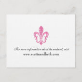 の結婚情報カード | ニューオーリンズ | ピンク エンクロージャーカード (裏面)