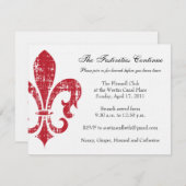 の結婚情報カード | ニューオーリンズ | レッド エンクロージャーカード (正面/裏面)