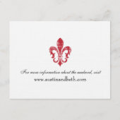 の結婚情報カード | ニューオーリンズ | レッド エンクロージャーカード (裏面)