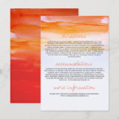 の結婚情報カード – ロマンチックな水色 エンクロージャーカード (正面/裏面)