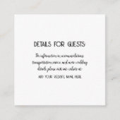 の結婚情報ゲスト白黒クール エンクロージャーカード (正面)