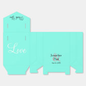 の結婚感謝のターコイズブルー名 フェイバーボックス (見開き)