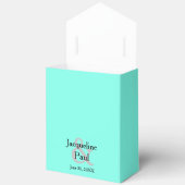 の結婚感謝のターコイズブルー名 フェイバーボックス (見開き)