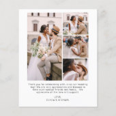 の結婚感謝の写真ミニマルなロマンチックカード (裏面)