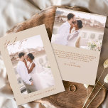 の結婚感謝の写真ミニマルなロマンチック サンキューカード<br><div class="desc">祝お祝いを補完す結婚る予算のサンキューカードに対する愛と感謝結婚の気持ち。これらのカードはパーソナライズされた前面と背面の両方に写真を備え、あなたの特別な日の大切な瞬間をキャプチャする。手書きエレガントの草書タイポグラフィは洗練されたtouchを加えモダン、受信者に永続的な印象を与える。それぞれの言葉は、あなたが受け取った愛と支援に対する心からの感謝を伝える。私たちのカードは、シンプルさとエレガンスの完璧なブレンドであなたミニマリストの本質を反映結婚している。清潔なデザインで様々な大事な行事に多彩な機能を提供し、お客様に永く残る形で提供する。予算表現のサンキューカードに対する感謝の気持ちを楽に結婚スタイリッシュに。これらのカードは、「あなた」と言う美しい方法であ感謝していり、本当に特別な結婚式を作った人々との結婚式の喜びを共有する。</div>