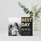 の結婚感謝の写真最高の日 カード (スタンド正面)
