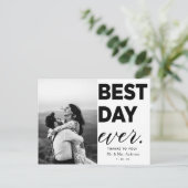 の結婚感謝の写真最高の日 ポストカード (スタンド正面)