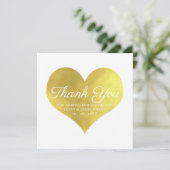 の結婚感謝の金フェイク箔 サンキューカード (スタンド正面)