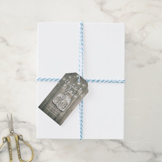 の結婚感謝ギフト木素朴工の瓶ライト ギフトタグ (より糸付き)