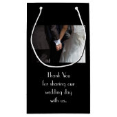 の結婚感謝パーティーの好意 スモールペーパーバッグ (裏面)