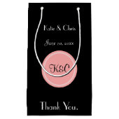 の結婚感謝パーティーの好意 スモールペーパーバッグ (正面)