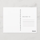 の結婚感謝ポストカード黒と金の箔 ポストカード (裏面)