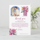 の結婚感謝 – 熱帯ブリス – 写真 –  招待状 (スタンド正面)