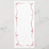 の結婚手お洒落引き図解入りの、写真付きの フランスの メニュー (裏面)