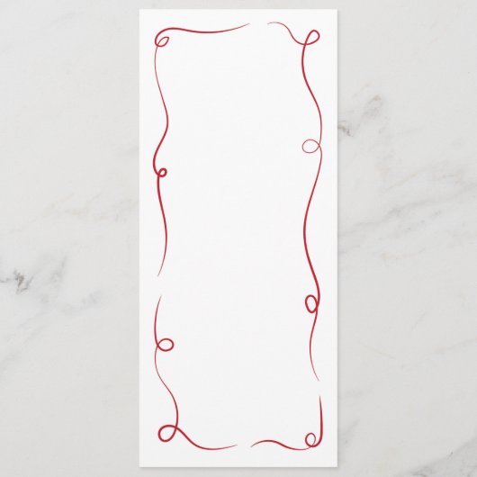 の結婚手お洒落引き図解入りの、写真付きの フランスの メニュー (裏面)