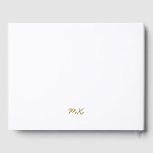 の結婚手モダンカジュアル書モノグラム ゲストブック (裏面)