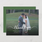の結婚手書き写真サンキューカード (正面/裏面)