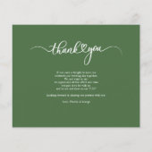 の結婚手書き写真サンキューカード (裏面)