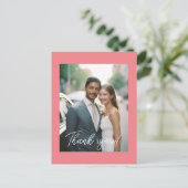 の結婚手書き感謝1写真 ポストカード (スタンド正面)