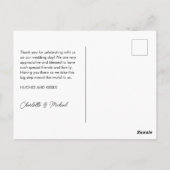 の結婚手書き感謝1写真 ポストカード (裏面)