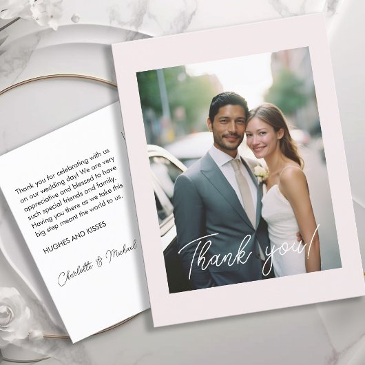 の結婚手書き感謝1写真 ポストカード