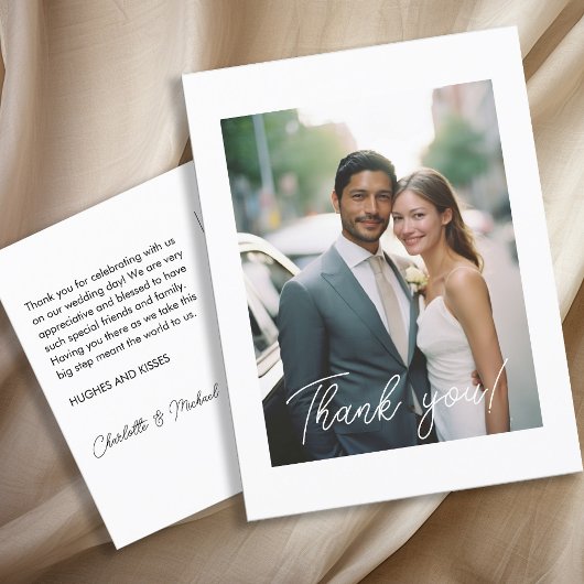 の結婚手書き感謝1写真 ポストカード