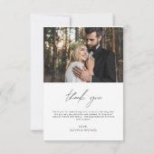 の結婚手書き感謝2枚の写真 サンキューカード (裏面)