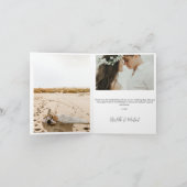 の結婚手書き感謝3枚の写真 サンキューカード (内部)