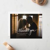 の結婚手書き感謝 ノートカード (正面/裏面インサイチュ)