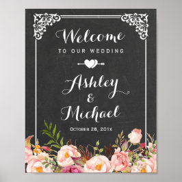 の結婚手話クラシーなヴィンテージシャルボードフローラ ポスター