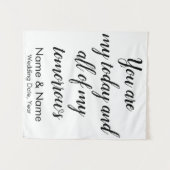 の結婚披露宴の背景、バック素朴ドロップ タペストリー (正面(横))