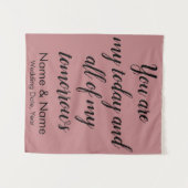 の結婚披露宴の背景、バック素朴ドロップ タペストリー (正面(横))