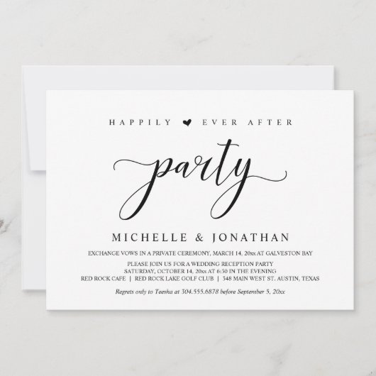 の結婚披露宴エレガントパーティー 招待状 (正面)