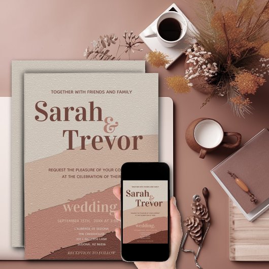 の結婚抽象芸術70ダスティバラクリーム 招待状