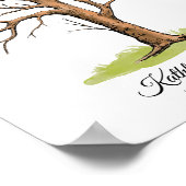 の結婚指紋ツリーのゲストブックN.2 ポスター (角)