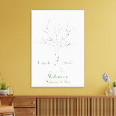 の結婚指紋ツリーの引き伸ばしキャンバス印刷 キャンバスプリント (インサイチュ (リビング))