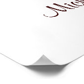 の結婚指紋ツリーポスター（茶色） ポスター (角)